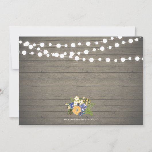 ラスティックウッド 50周年 結婚記念日 招待状 (裏面)