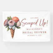 ラスティックエレガントボホ アイスクリーム ブライダルシャワー 横断幕 (横)