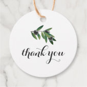 ラスティックオリーブブランチ サンクス フェイバータグ – ラウンド (正面)