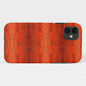 ラスティックオレンジのアステカ柄 Case-Mate iPhoneケース (裏面(横))