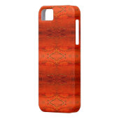 ラスティックオレンジのアステカ柄 Case-Mate iPhoneケース (裏面左)