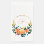 ラスティックオレンジウォーターカラーフラワーブライダルシャワー (正面)