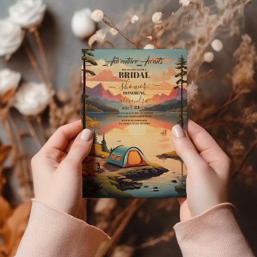 ラスティックオータムフォレストブライダルシャワー 招待状