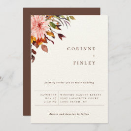 ラスティックオータムブーケウェディング 案内状