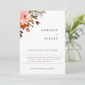 ラスティックオータムブーケ結婚式招待状 案内状 (スタンド正面)