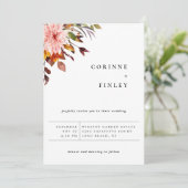 ラスティックオータムブーケ結婚発表 案内状 (スタンド正面)