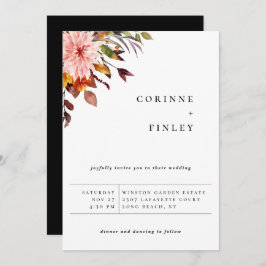 ラスティックオータムブーケ結婚発表 案内状