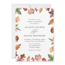 ラスティックオータムリーフフォールウェディング