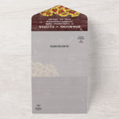 ラスティックオータム サンフラワーズ オン フェンス ウェディング オールインワン招待状 (外側)