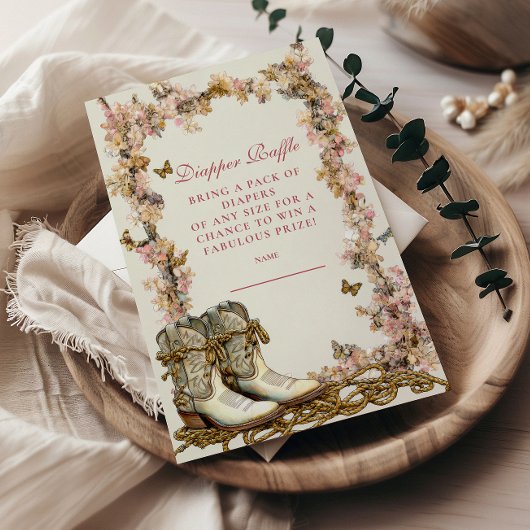 ラスティックカウガールブーツおむつくじ エンクロージャーカード