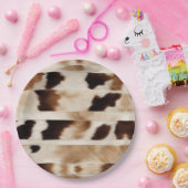 ラスティックカウプリントウェスタンカントリーカウボーイパーティ ペーパープレート (パーティー)