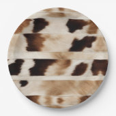 ラスティックカウプリントウェスタンカントリーカウボーイパーティ ペーパープレート (正面)