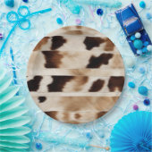 ラスティックカウプリント ウエスタンカントリーカウボーイパーティー ペーパープレート (パーティー)