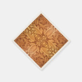 ラスティックカウボーイブラウン本革カントリーウェスタンパーティー スタンダードカクテルナプキン (角)