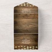 ラスティックカウボーイブーツひまわりウェスタンウェディング オールインワン招待状 (外側)