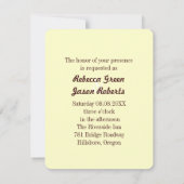 ラスティックカウボーイブーツ ウエスタンカントリーウェディング 招待状 (裏面)