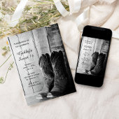 ラスティックカウボーイブーツ スイート16 バーンバースデーパーティー 招待状