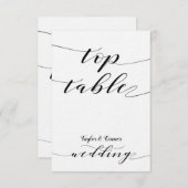 ラスティックカリグラフィー結婚式トップヘッドテーブルカード 招待状 (正面/裏面)