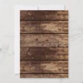 ラスティックカントリーのひまわりウェディング 招待状 (裏面)