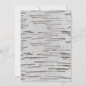 ラスティックカントリーの樺の木のイニシャルハートウェディング 招待状 (裏面)