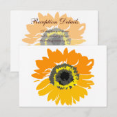 ラスティックカントリーひまわり結婚式の受付カード 招待状 (正面/裏面)