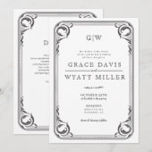 ラスティックカントリーウェスタンウェディングの詳細 招待状 (正面/裏面)