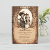 ラスティックカントリーウェディング招待状 招待状 (スタンド正面)