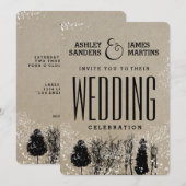 ラスティックカントリーウェディング招待状 招待状 (正面/裏面)