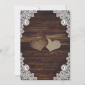 ラスティックカントリーウッドレースひまわりウェディング 招待状 (裏面)