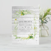 ラスティックカントリーガーデン グリーン ウェディング フォト セーブザデート (スタンド正面)