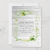 ラスティックカントリーガーデン 緑の結婚式写真 セーブザデート (正面)