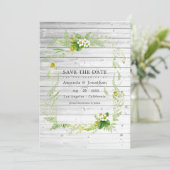 ラスティックカントリーガーデン 緑の結婚式写真 セーブザデート (スタンド正面)