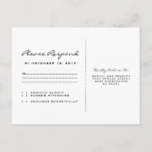 ラスティックカントリークリスマスホリデーウィンターRSVP インビテーションポストカード (裏面)