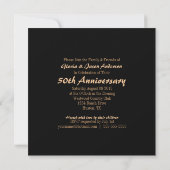 ラスティックカントリーシャンデリア 50周年結婚記念日 招待状 (裏面)
