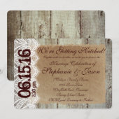 ラスティックカントリー結婚式招待状 ゲッチングヒッチ 招待状 (正面/裏面)