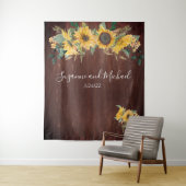 ラスティックカントリー　サンflower　ウェディング　ウッド タペストリー (インサイチュ)