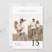 ラスティックカントリー スクリプト ボーホー フォト ウェディング 招待状 (正面)