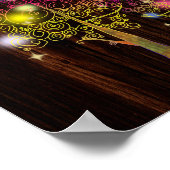 ラスティックカントリー スパイラルツリー ウェディング ポスター (角)