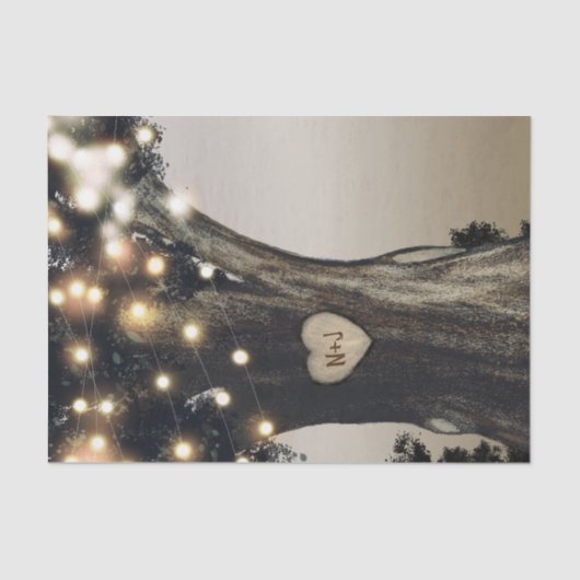 ラスティックカントリー ツリー＆ライト モダンバーンワエディング 薄葉紙 (正面)