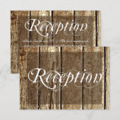 ラスティックカントリー バーンウッド ウェディング レセプション カード (正面/裏面)