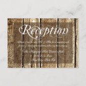 ラスティックカントリー バーンウッド ウェディング レセプション カード (裏面)