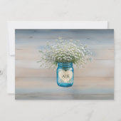 ラスティックカントリー バーンウッド 水平 セーブ・ザ・デート (裏面)