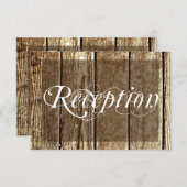 ラスティックカントリー バーンウッド 結婚式の受付カード エンクロージャーカード (正面/裏面)