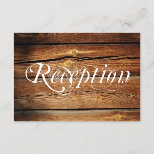 ラスティックカントリー バーンウッド 結婚式の受付カード エンクロージャーカード (正面)