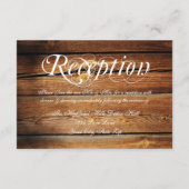 ラスティックカントリー バーンウッド 結婚式の受付カード エンクロージャーカード (裏面)