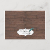 ラスティックカントリー ホースシューズ ウェディング レセプション エンクロージャーカード (裏面)