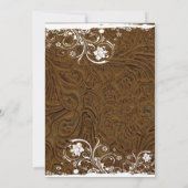 ラスティックカントリー レザーとレースのウェディング 招待状 (裏面)