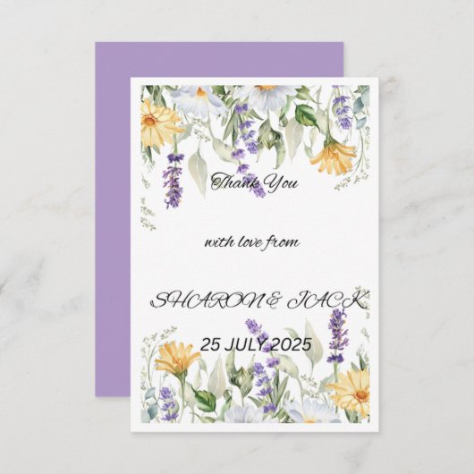 ラスティックガーデンロマンス感謝カード サンキューカード (正面/裏面)