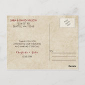 ラスティックキャンプウェディングのお礼 ポストカード (裏面)