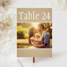 ラスティッククラフトの結婚式テーブルナンバーカード